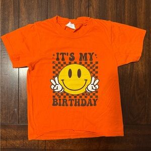 Orange Kids Birthday T-Shirt